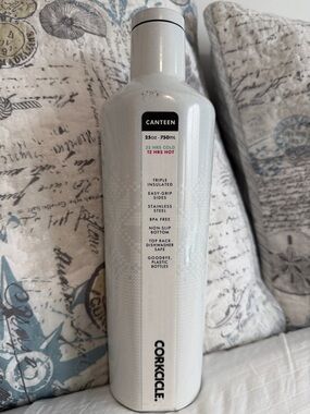 Corkcicle White Pearl Stainless Steel Canteen